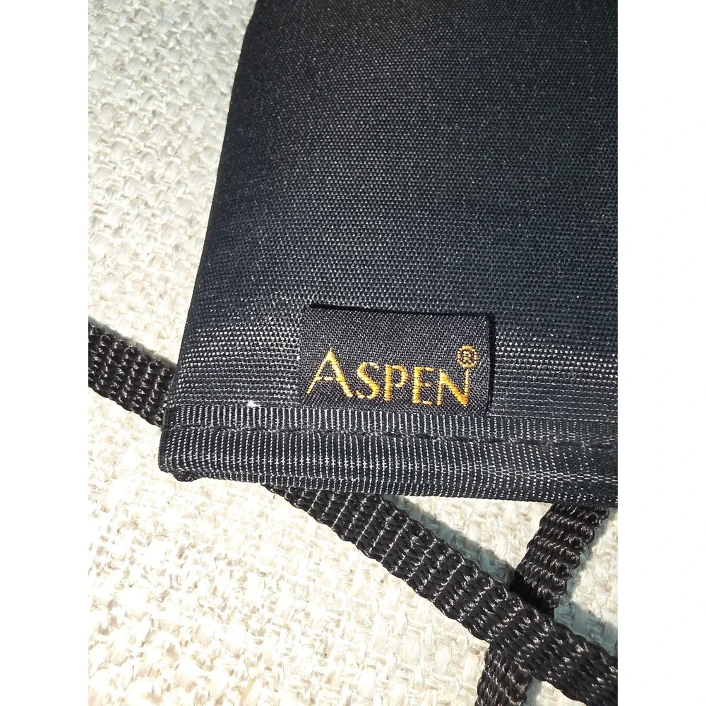 Aspen Black Nylon Neck Wallet Travel Pouch Southwestern Embroidery Geometric